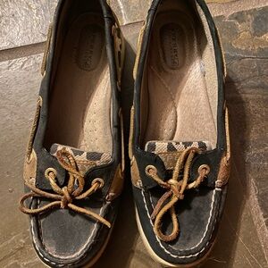 Sperry Women's Black and Brown Boat Shoes